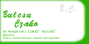 bulcsu czako business card